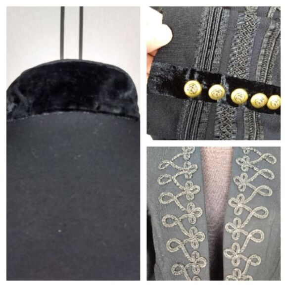 TORRID EMBELLISHED STRETCH MILITARY JACKET Size 00 (M/L) - Picture 6 of 10